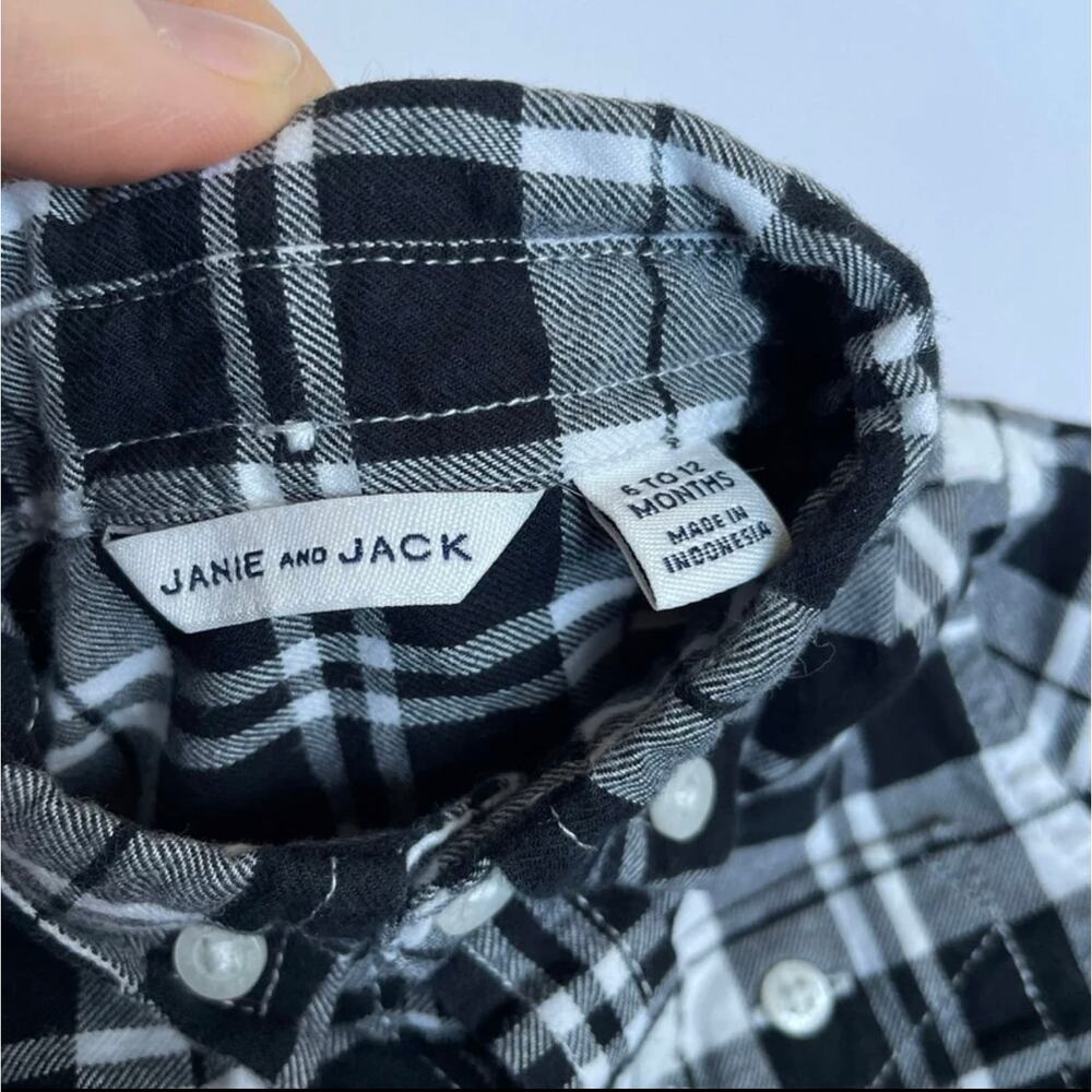 Janie and Jack Baby Plaid Flannel Shirt & Corduroy Pants Outfit 6-12M - Picture 8 of 8
